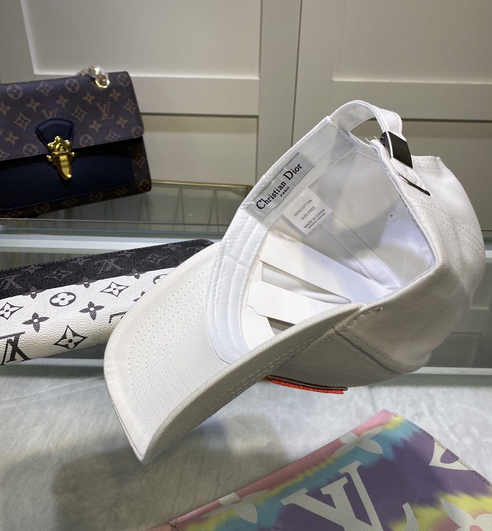 Christian Dior Jack Dior Baseball Cap In White