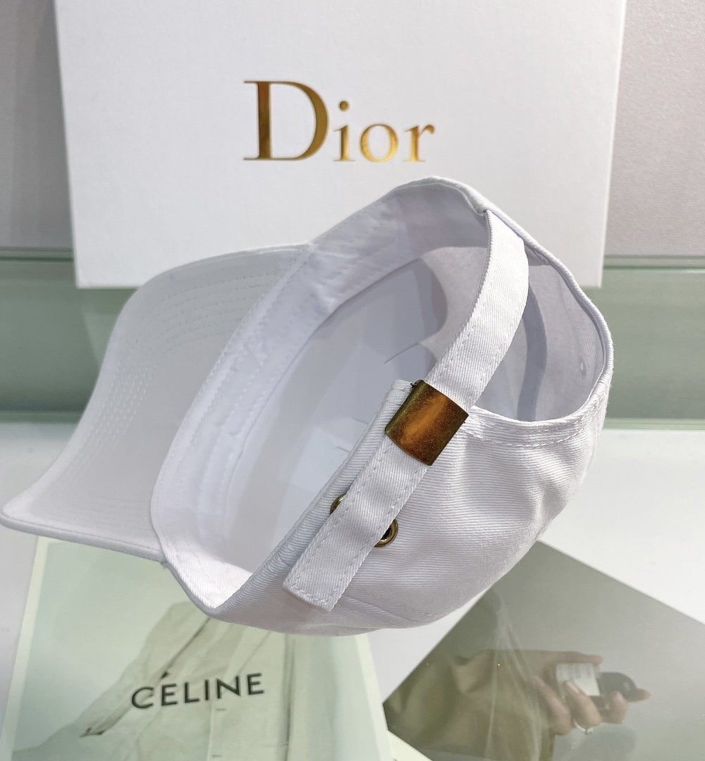 Christian Dior Jack Dior Baseball Cap In White