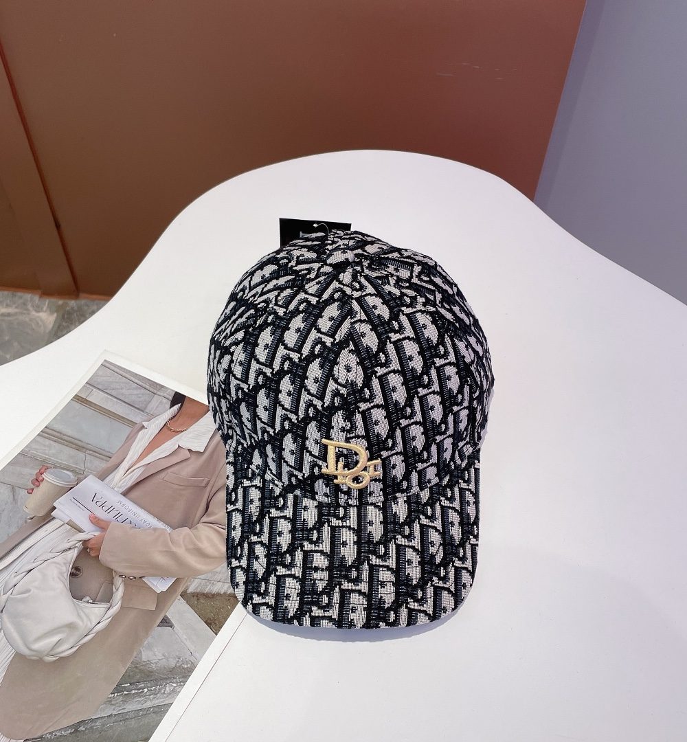 Christian Dior Jack Dior Baseball Cap White/Black Cap