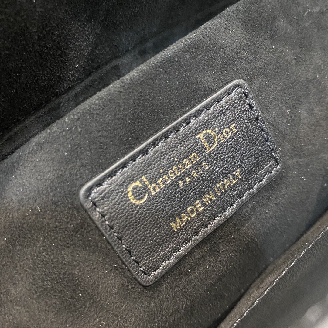 1:1 Replica Christian Dior Lady D-Joy Bag Black Cannage with Beaded Motif, For Women Women's Handbags, 26cm CD M0540SNEA_M900 - Image 7