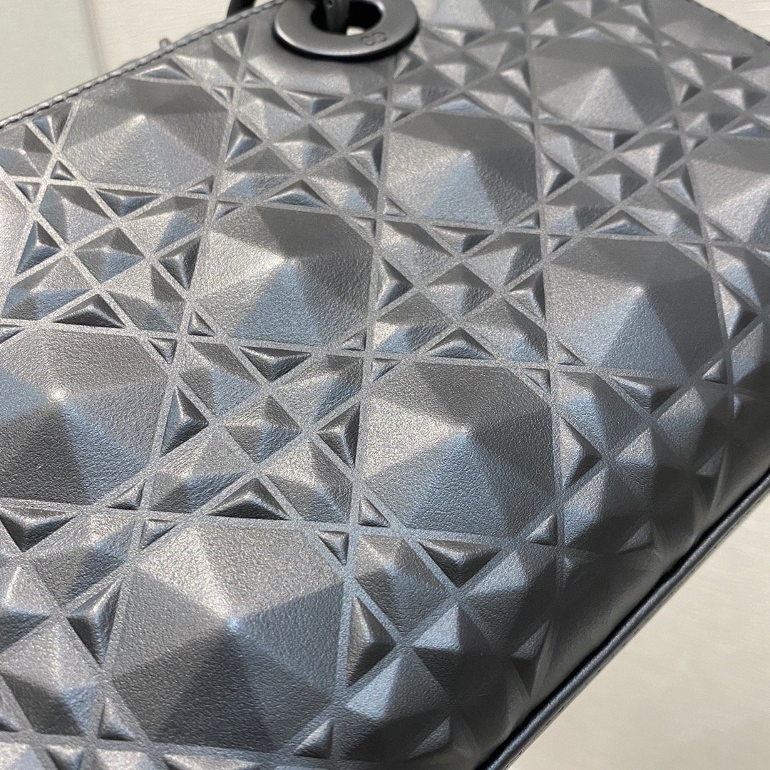 1:1 Replica Christian Dior Lady D-Joy Bag Black Cannage with Beaded Motif, For Women Women's Handbags, 26cm CD M0540SNEA_M900 - Image 4