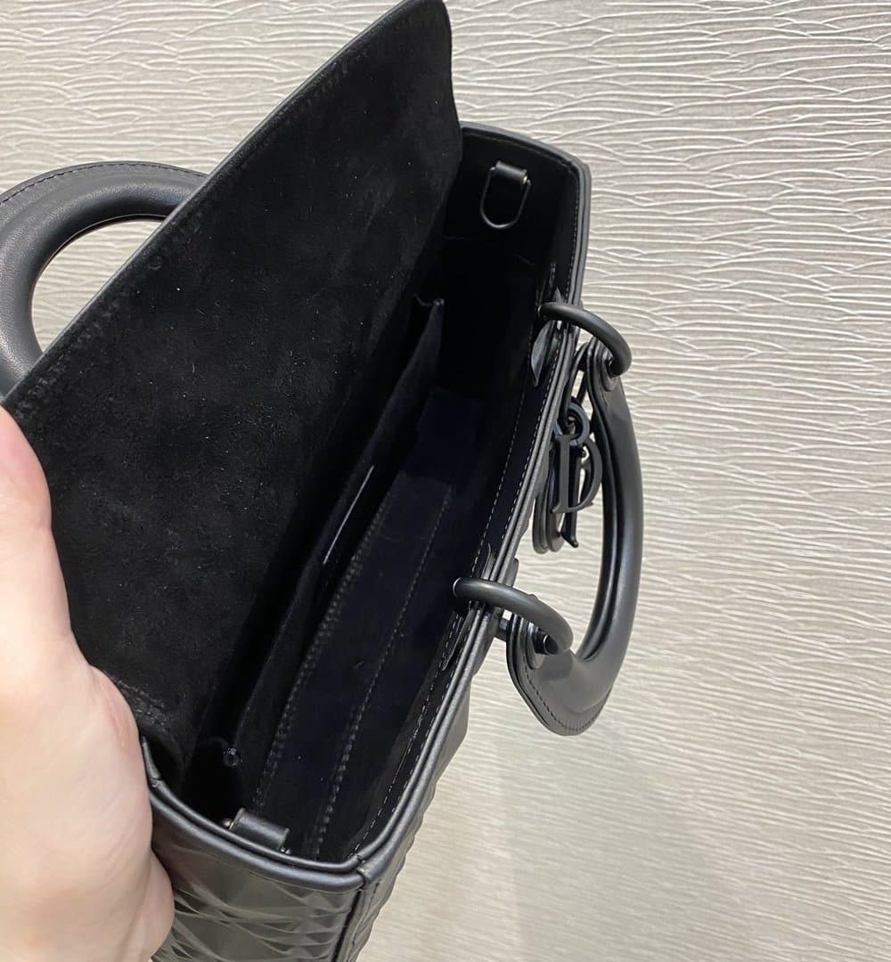 1:1 Replica Christian Dior Lady D-Joy Bag Black Cannage with Beaded Motif, For Women Women's Handbags, 26cm CD M0540SNEA_M900