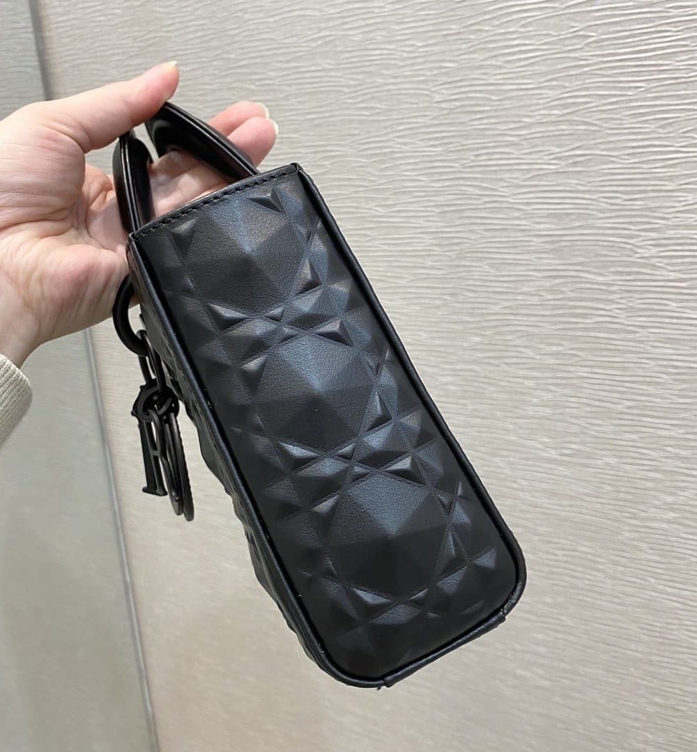 1:1 Replica Christian Dior Lady D-Joy Bag Black Cannage with Beaded Motif, For Women Women's Handbags, 26cm CD M0540SNEA_M900