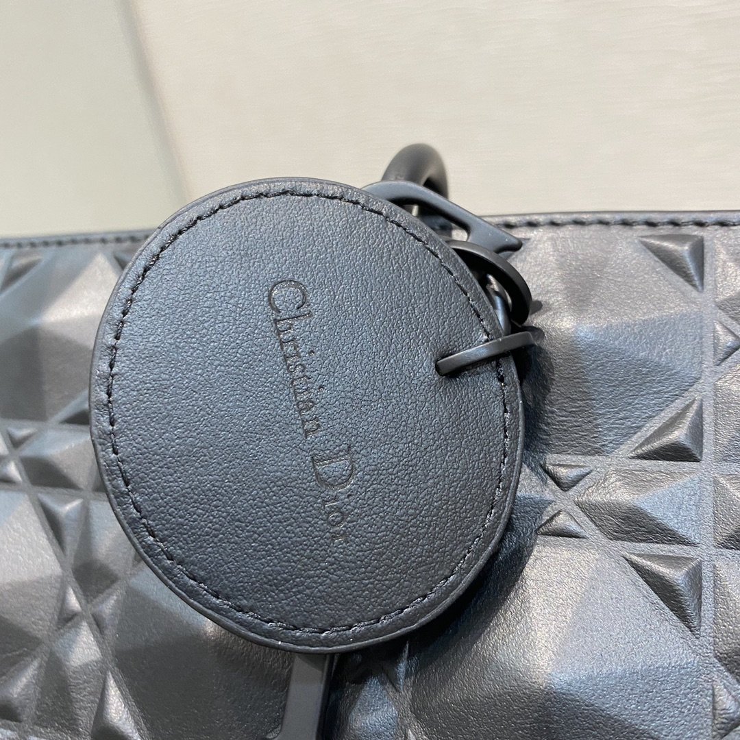 1:1 Replica Christian Dior Lady D-Joy Bag Black Cannage with Beaded Motif, For Women Women's Handbags, 26cm CD M0540SNEA_M900 - Image 3