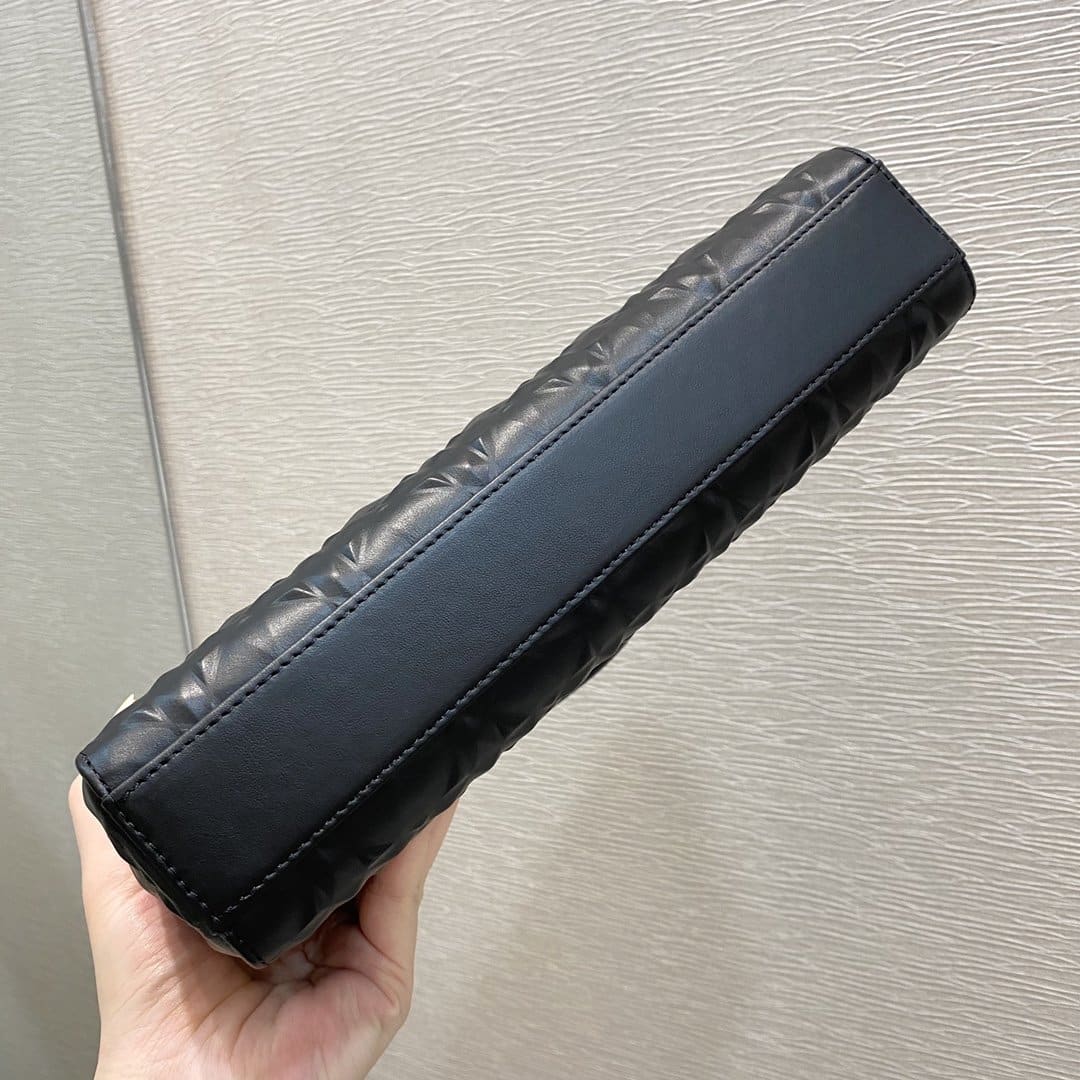 1:1 Replica Christian Dior Lady D-Joy Bag Black Cannage with Beaded Motif, For Women Women's Handbags, 26cm CD M0540SNEA_M900 - Image 5