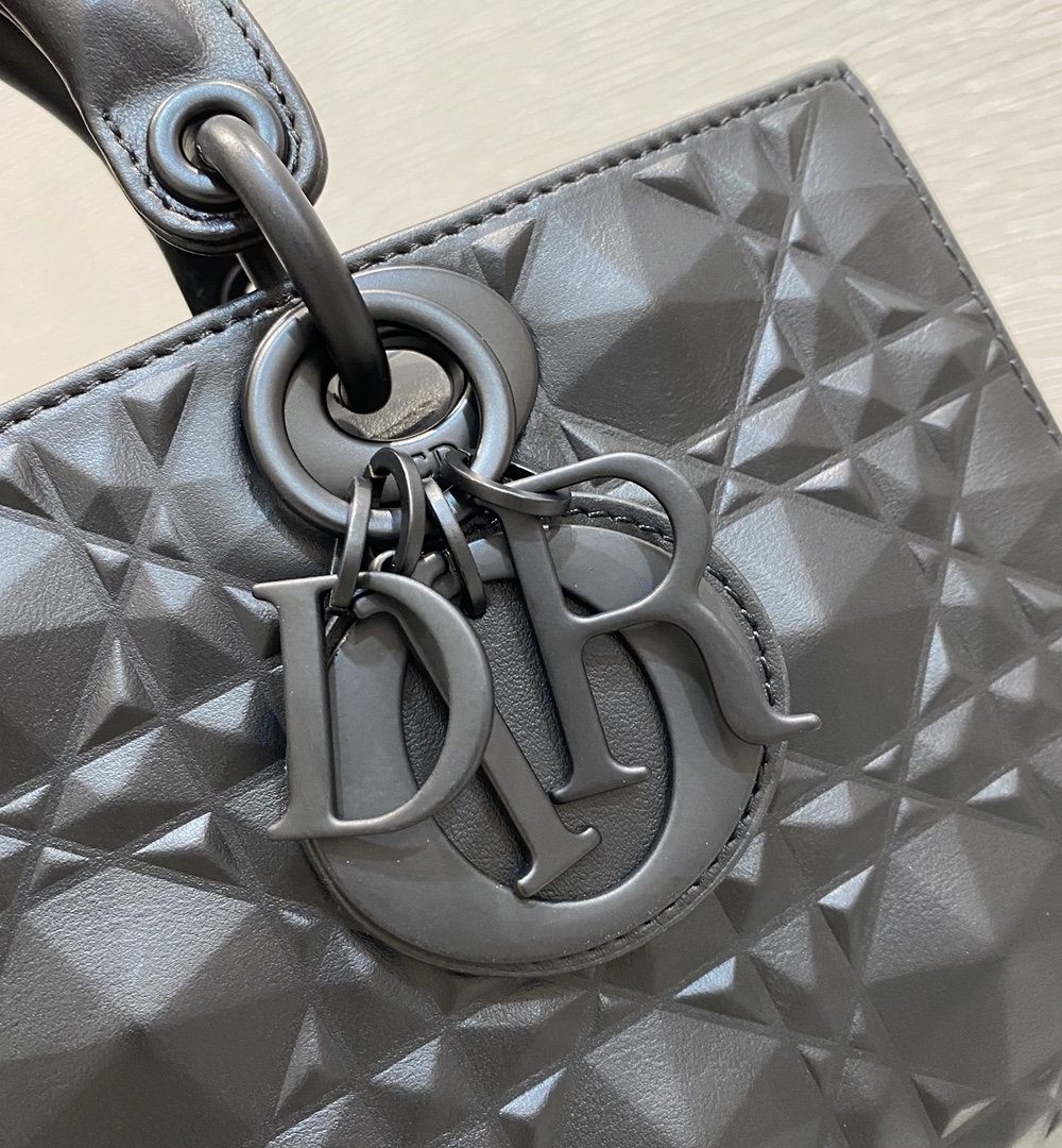 1:1 Replica Christian Dior Lady D-Joy Bag Black Cannage with Beaded Motif, For Women Women's Handbags, 26cm CD M0540SNEA_M900