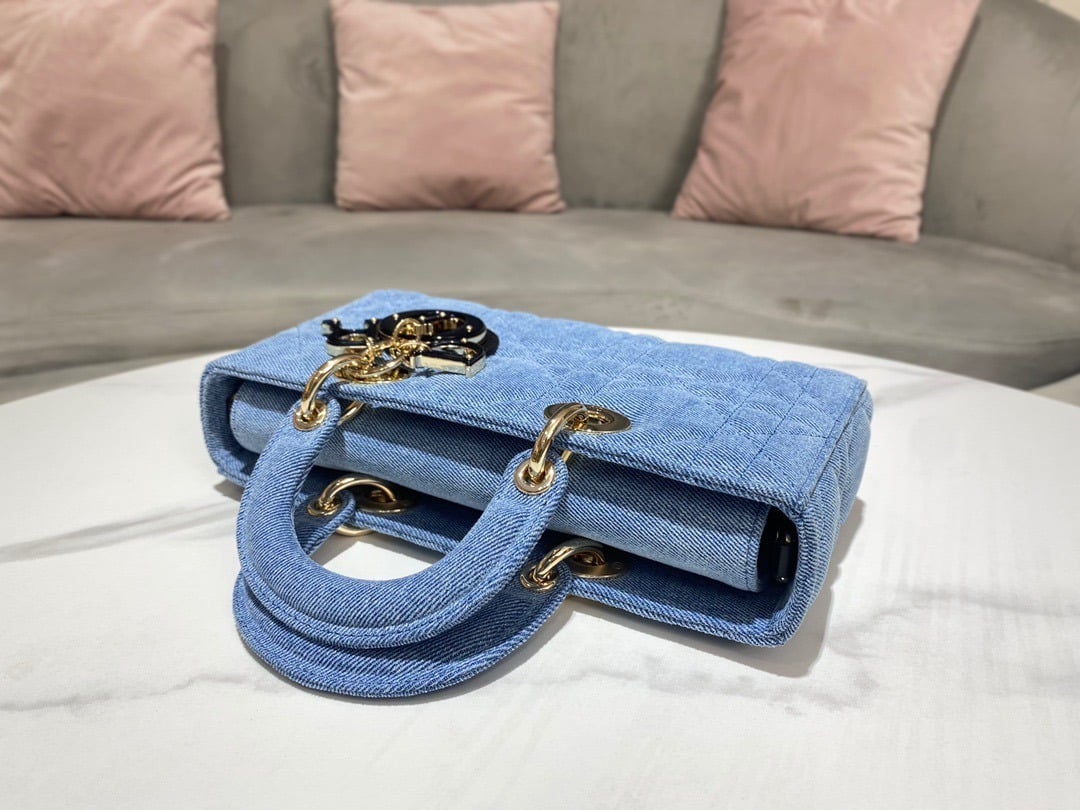 1:1 Replica Christian Dior Lady D-Joy Bag Blue, For Women, Women’s Handbags 26cm/10in CD M0540WTJA_M928 - Image 7