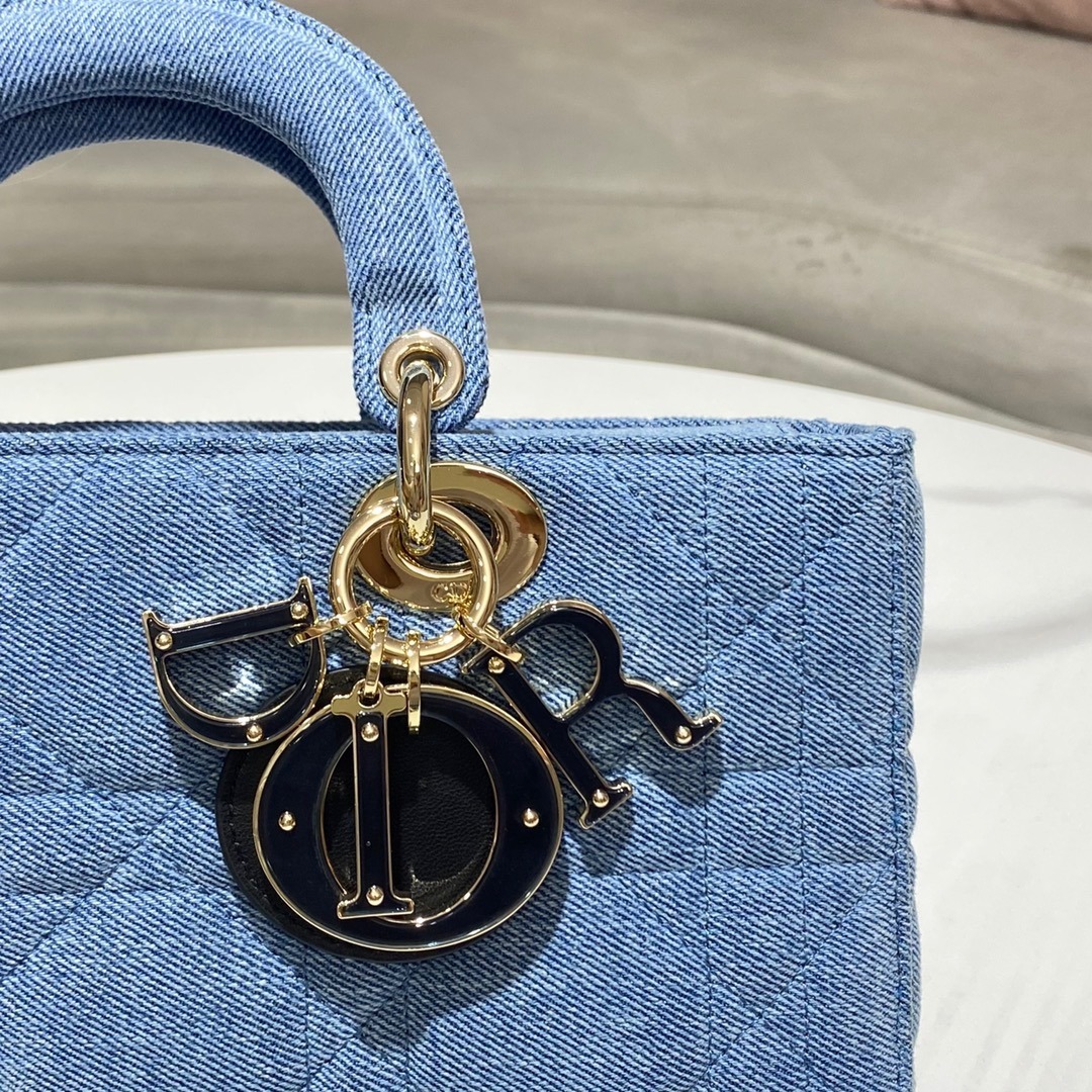 1:1 Replica Christian Dior Lady D-Joy Bag Blue, For Women, Women’s Handbags 26cm/10in CD M0540WTJA_M928 - Image 4