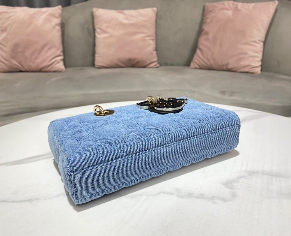 1:1 Replica Christian Dior Lady D-Joy Bag Blue, For Women, Women’s Handbags 26cm/10in CD M0540WTJA_M928