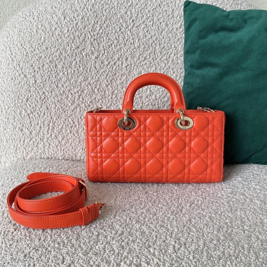1:1 Replica Christian Dior Lady D-Joy Bag, Orange, For Women Women's Handbags, 26cm CD