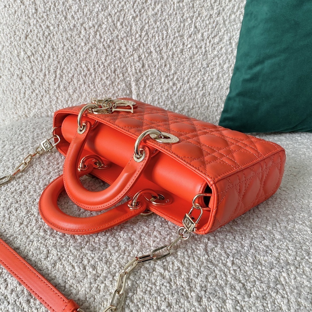 1:1 Replica Christian Dior Lady D-Joy Bag, Orange, For Women Women's Handbags, 26cm CD - Image 2