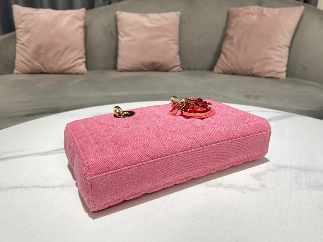 1:1 Replica Christian Dior Lady D-Joy Bag Pink, For Women Women’s Handbags 26cm/10in CD M0540WTJA_M929 - Image 4