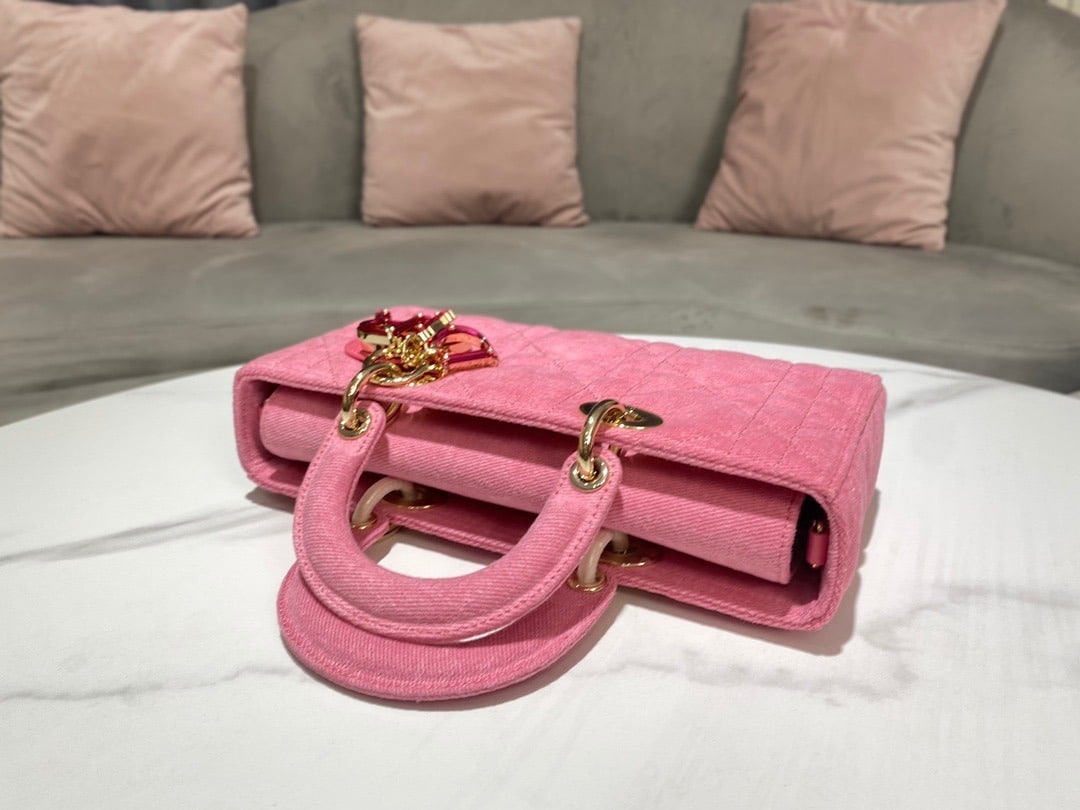 1:1 Replica Christian Dior Lady D-Joy Bag Pink, For Women Women’s Handbags 26cm/10in CD M0540WTJA_M929 - Image 2