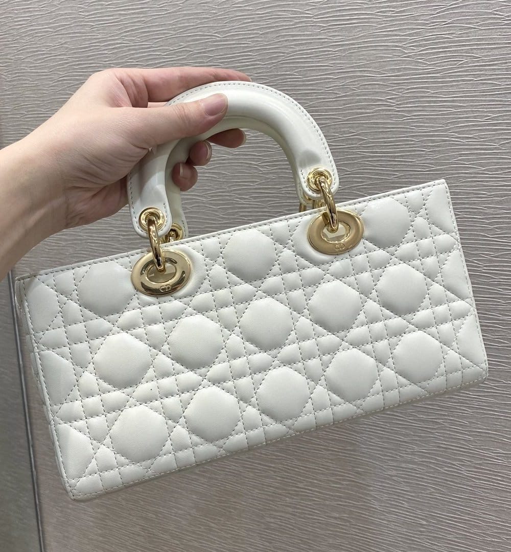 1:1 Replica Christian Dior Lady D-Joy Bag, White, For Women Women's Handbags, 26cm CD