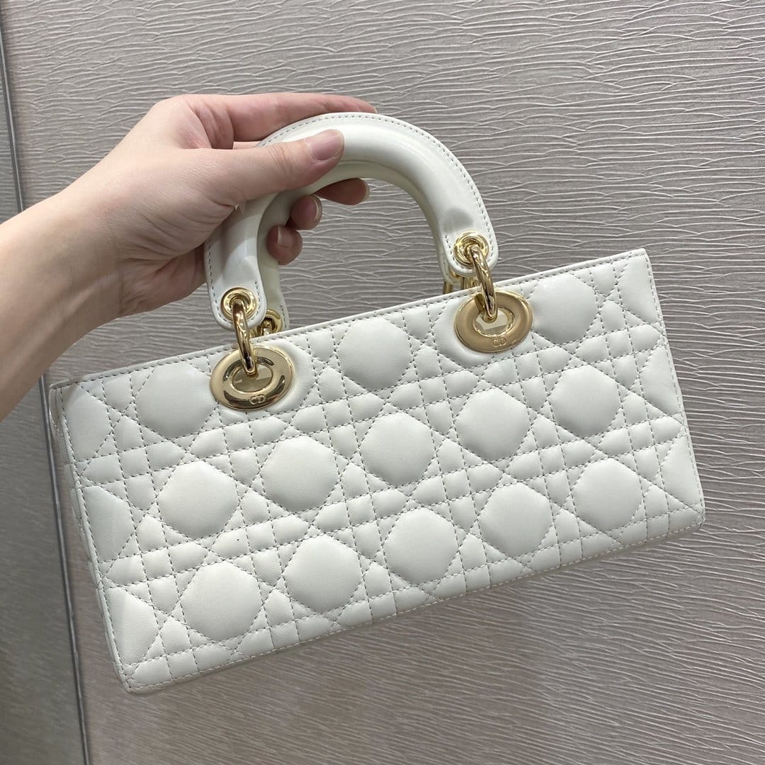 1:1 Replica Christian Dior Lady D-Joy Bag, White, For Women Women's Handbags, 26cm CD - Image 7