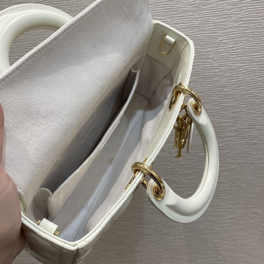 1:1 Replica Christian Dior Lady D-Joy Bag, White, For Women Women's Handbags, 26cm CD - Image 3