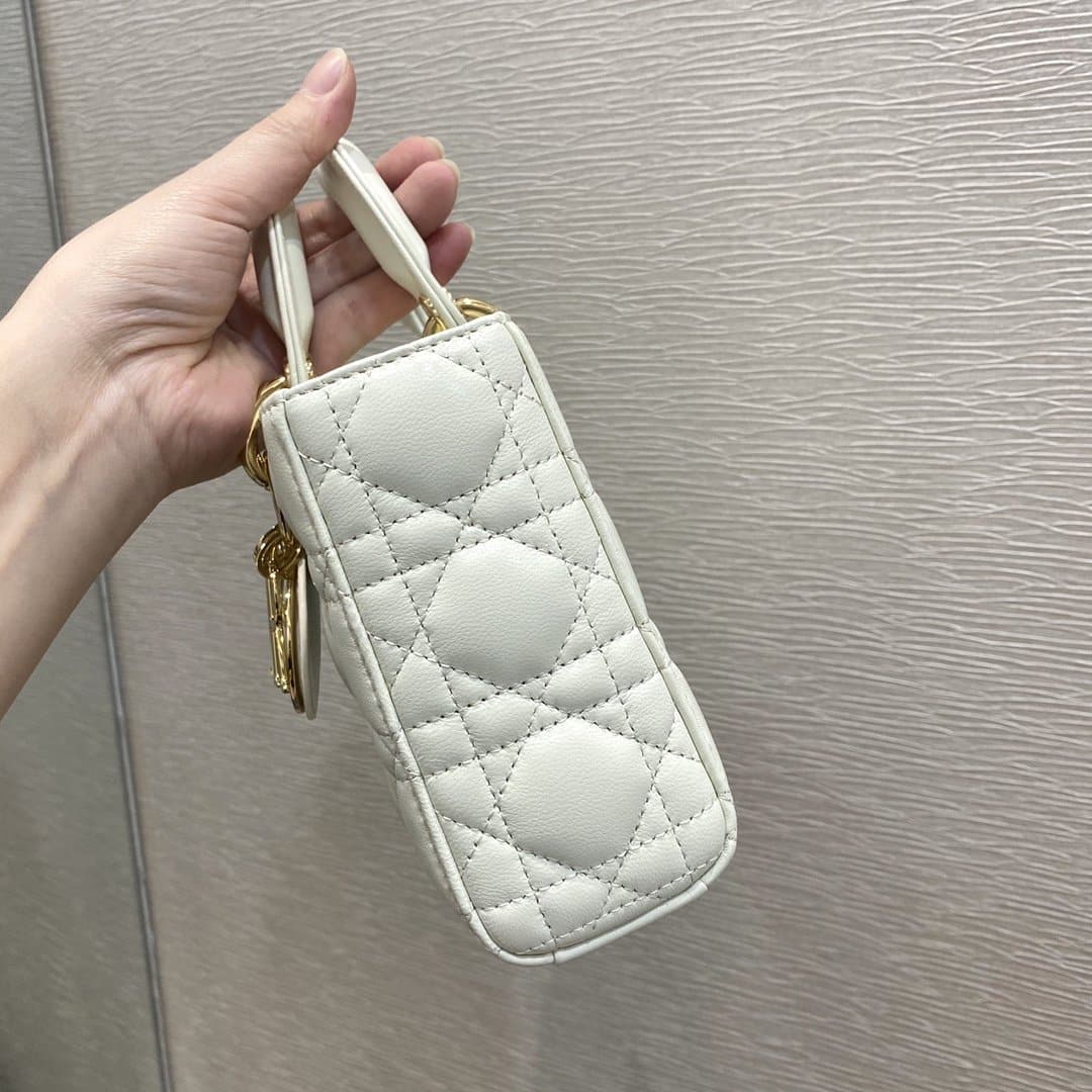 1:1 Replica Christian Dior Lady D-Joy Bag, White, For Women Women's Handbags, 26cm CD - Image 8