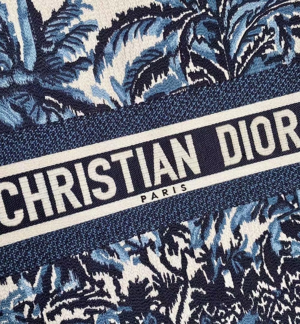 1:1 Replica Christian Dior Large Blue Multicolor Dior Book Tote Canvas For Women 42cm/16.5in CD