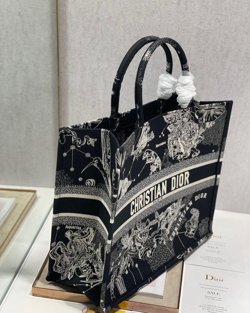 1:1 Replica Christian Dior Large Dior Book Tote Black And White, For Women, Women’s Handbags 16.5in/42cm CD