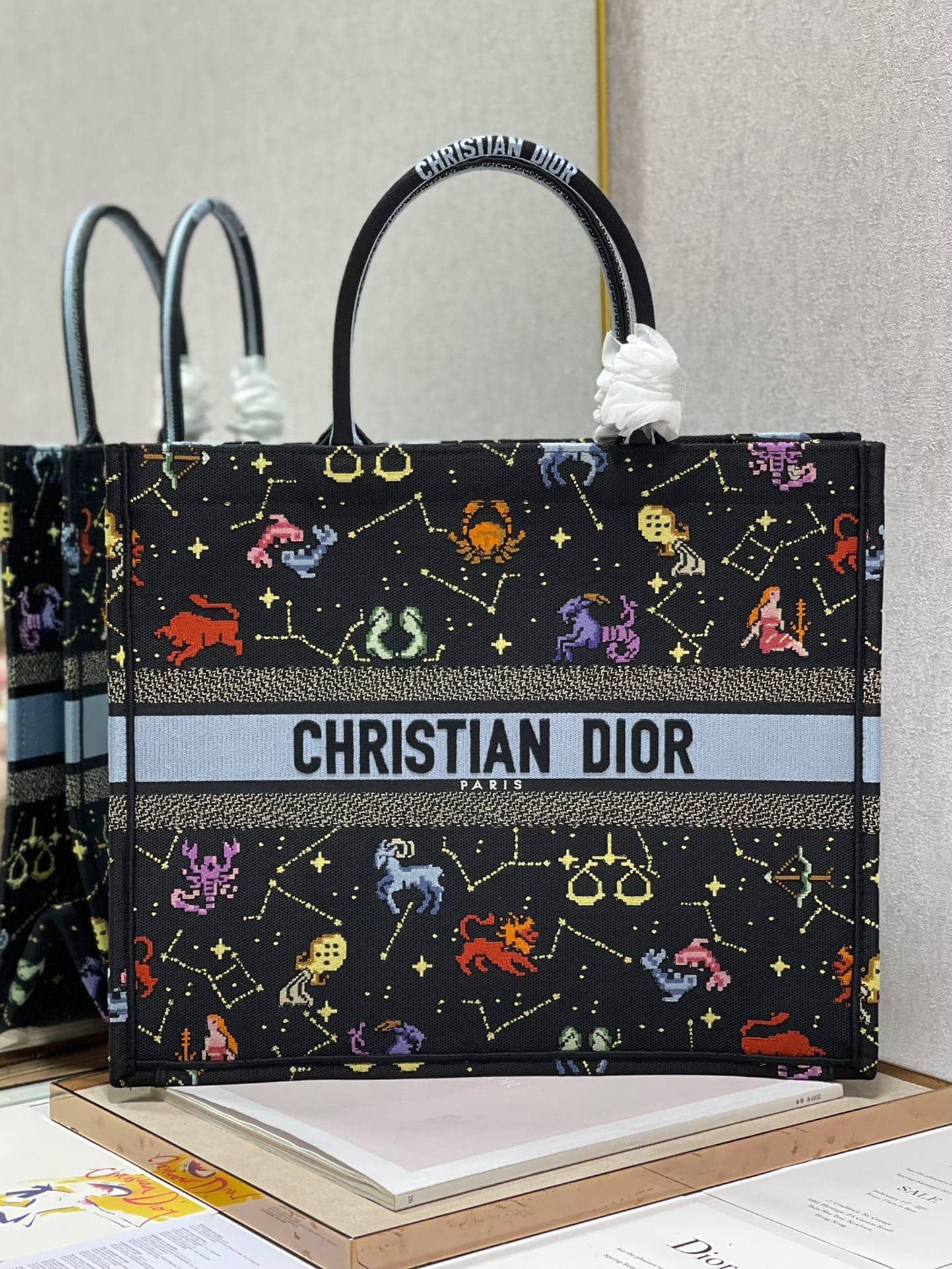 1:1 Replica Christian Dior Large Dior Book Tote Black, For Women, Women’s Handbags 16.5in/42cm CD - Image 6