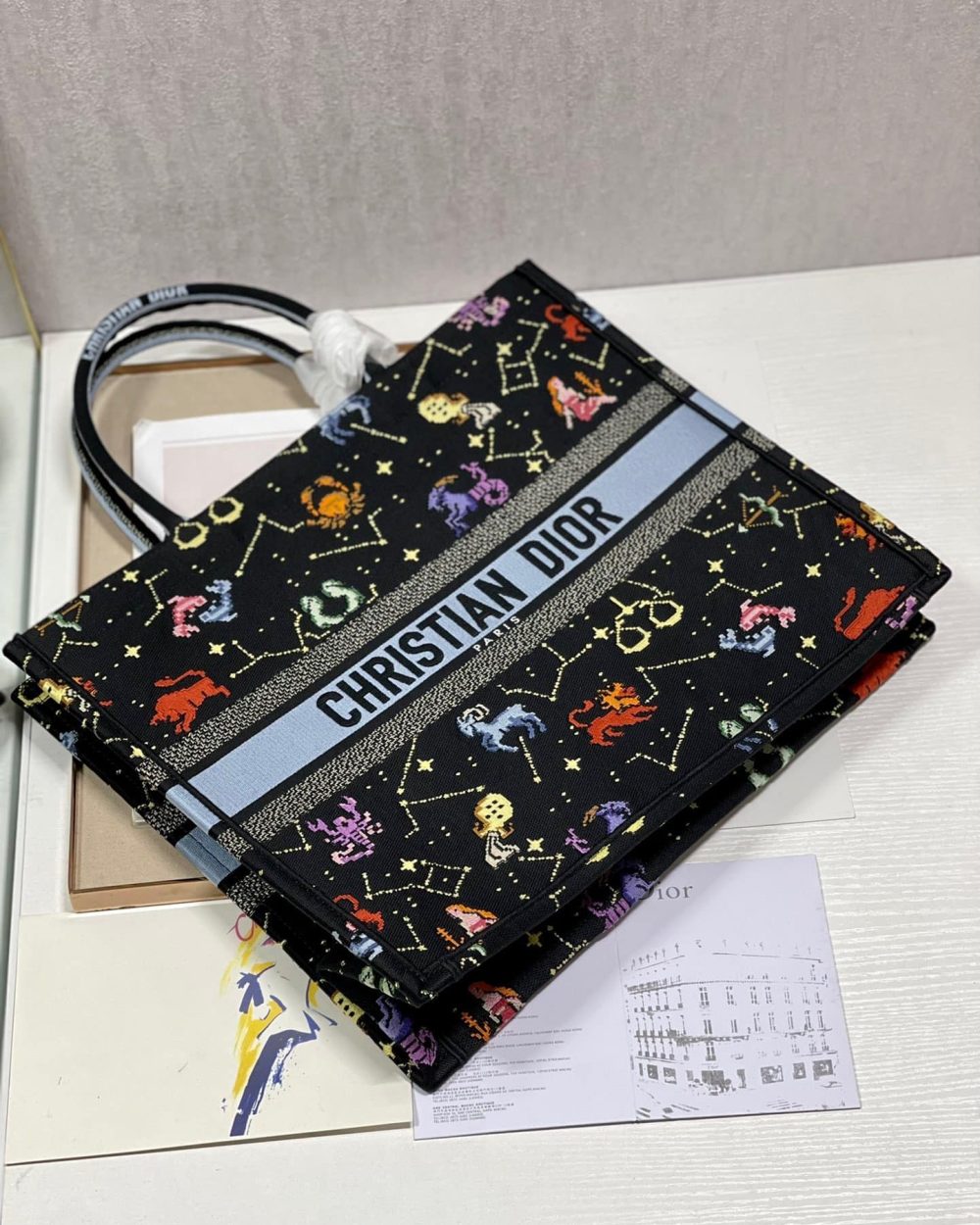1:1 Replica Christian Dior Large Dior Book Tote Black, For Women, Women’s Handbags 16.5in/42cm CD