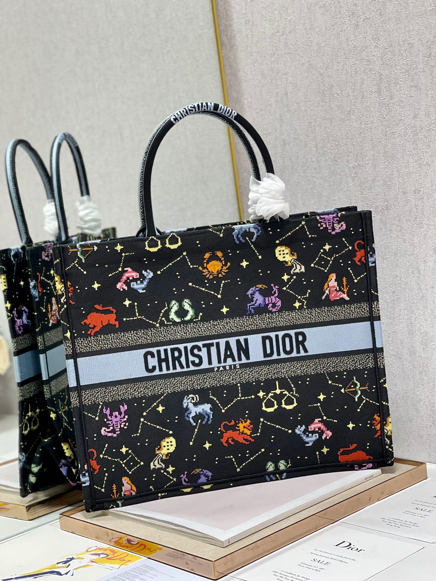 1:1 Replica Christian Dior Large Dior Book Tote Black, For Women, Women’s Handbags 16.5in/42cm CD