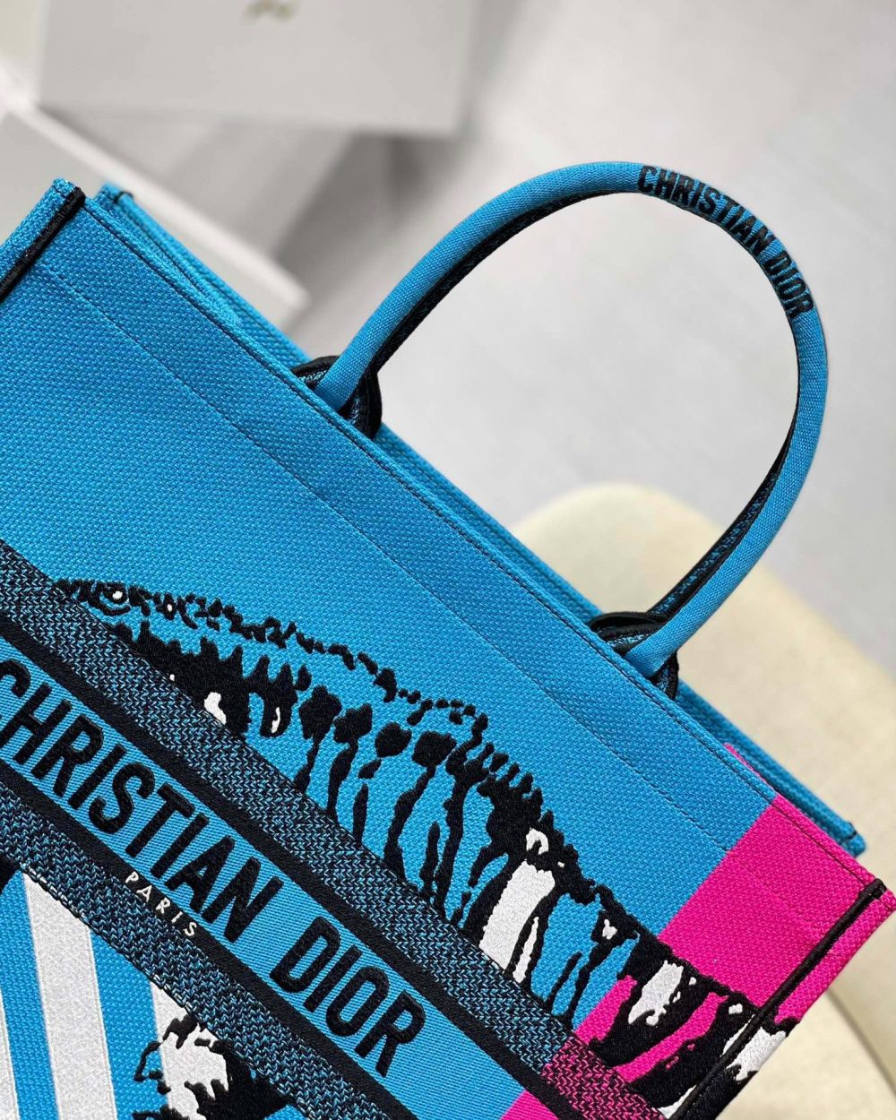 1:1 Replica Christian Dior Large Dior Book Tote Blue And Pink, For Women, Women’s Handbags 16.5in/42cm CD