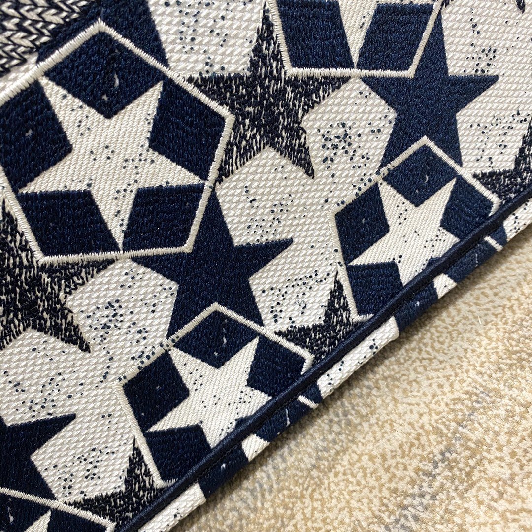 1:1 Replica Christian Dior Large Dior Book Tote Blue and White Dior Étoile Embroidery, Blue/White, For Women Women’s Handbags, 41cm CD M1286ZTQX_M928 - Image 2