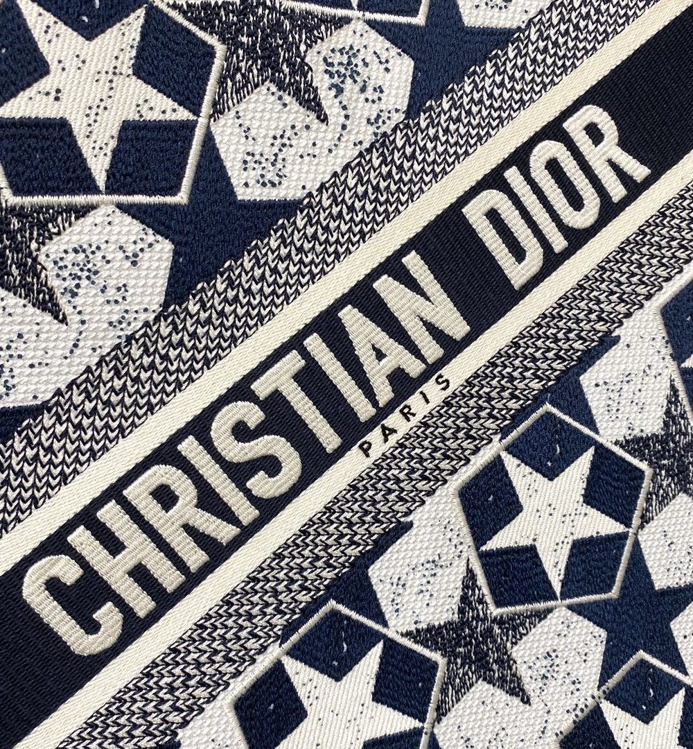 1:1 Replica Christian Dior Large Dior Book Tote Blue and White Dior Étoile Embroidery, Blue/White, For Women Women’s Handbags, 41cm CD M1286ZTQX_M928