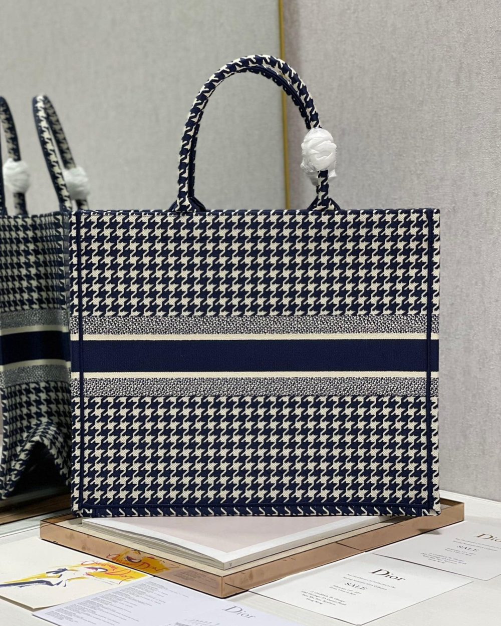 1:1 Replica Christian Dior Large Dior Book Tote Blue And White, For Women, Women’s Handbags 16.5in/42cm CD