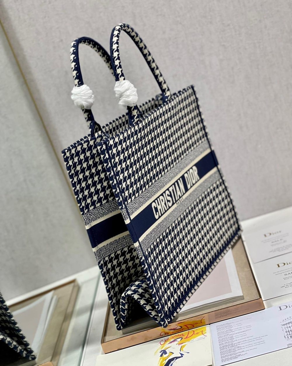1:1 Replica Christian Dior Large Dior Book Tote Blue And White, For Women, Women’s Handbags 16.5in/42cm CD