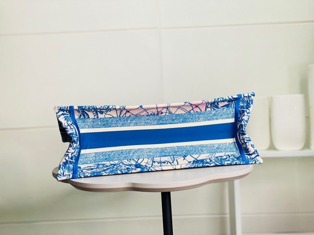 1:1 Replica Christian Dior Large Dior Book Tote Blue For Women 16.5in/42cm CD M1286ZRIW - Image 5