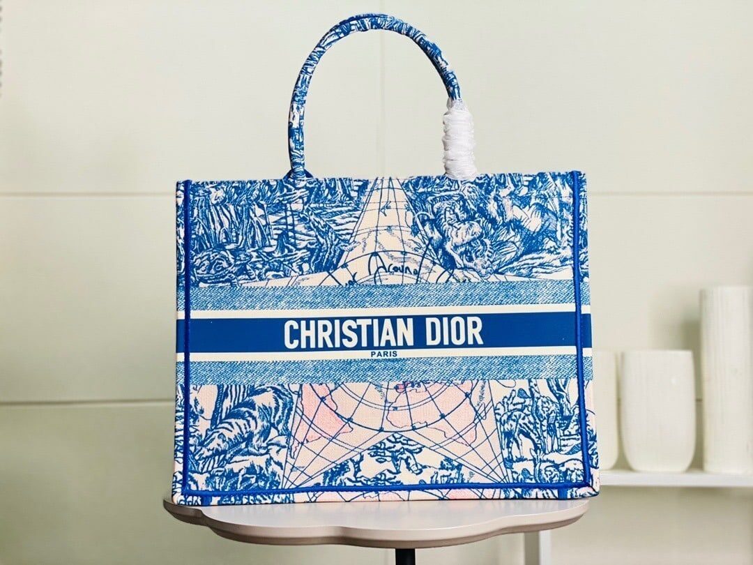 1:1 Replica Christian Dior Large Dior Book Tote Blue For Women 16.5in/42cm CD M1286ZRIW