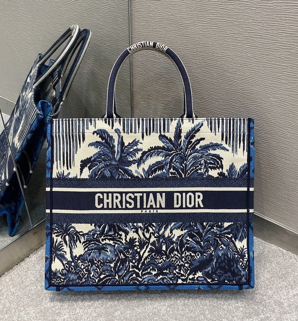 1:1 Replica Christian Dior Large Dior Book Tote Blue For Women 16.5in/42cm CD M1286ZRIW