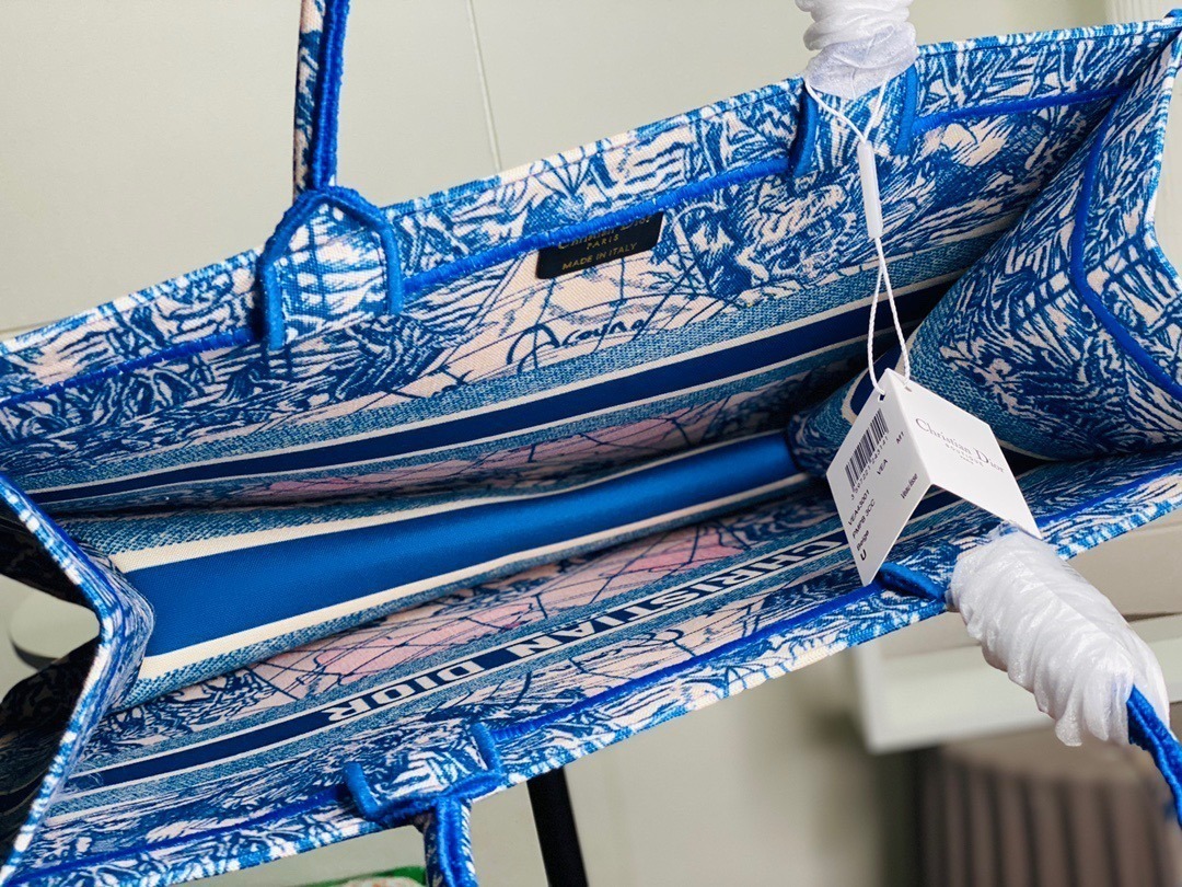 1:1 Replica Christian Dior Large Dior Book Tote Blue For Women 16.5in/42cm CD M1286ZRIW - Image 4