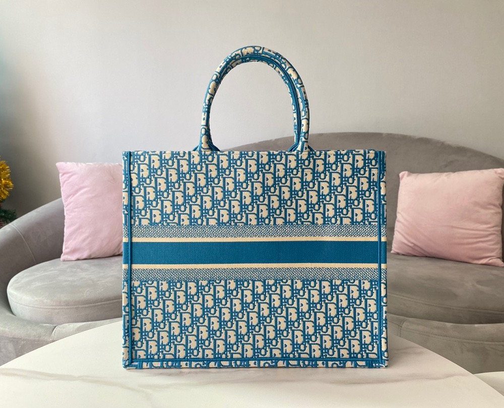 1:1 Replica Christian Dior Large Dior Book Tote Blue, For Women, Women’s Handbags 16.5in/42cm CD