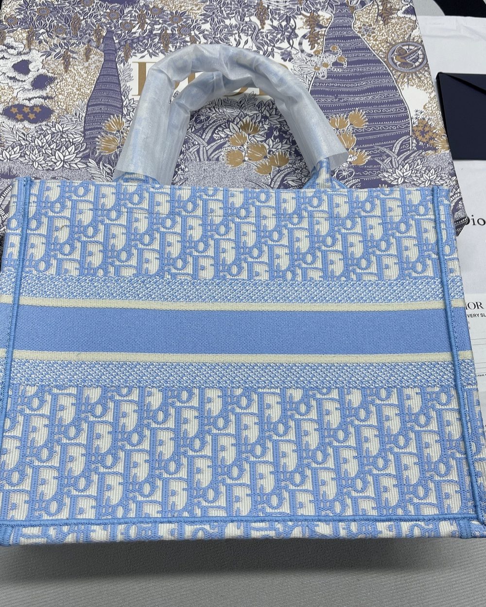 1:1 Replica Christian Dior Large Dior Book Tote Blue, For Women, Women’s Handbags 16.5in/42cm CD