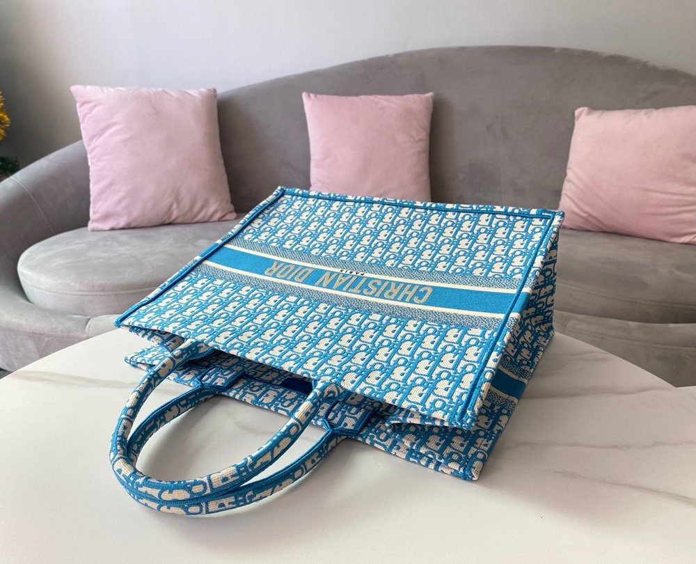 1:1 Replica Christian Dior Large Dior Book Tote Blue, For Women, Women’s Handbags 16.5in/42cm CD