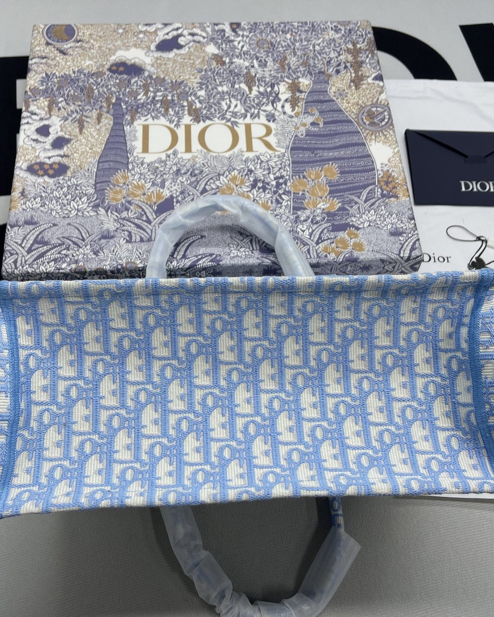 1:1 Replica Christian Dior Large Dior Book Tote Blue, For Women, Women’s Handbags 16.5in/42cm CD