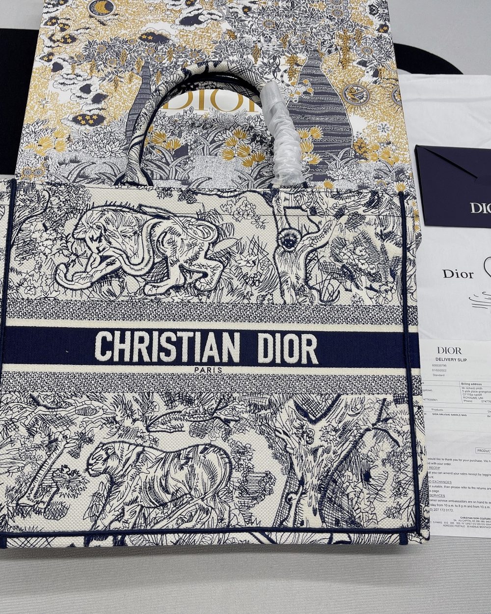 1:1 Replica Christian Dior Large Dior Book Tote Blue Multicolor, For Women, Women’s Handbags 16.5in/42cm CD