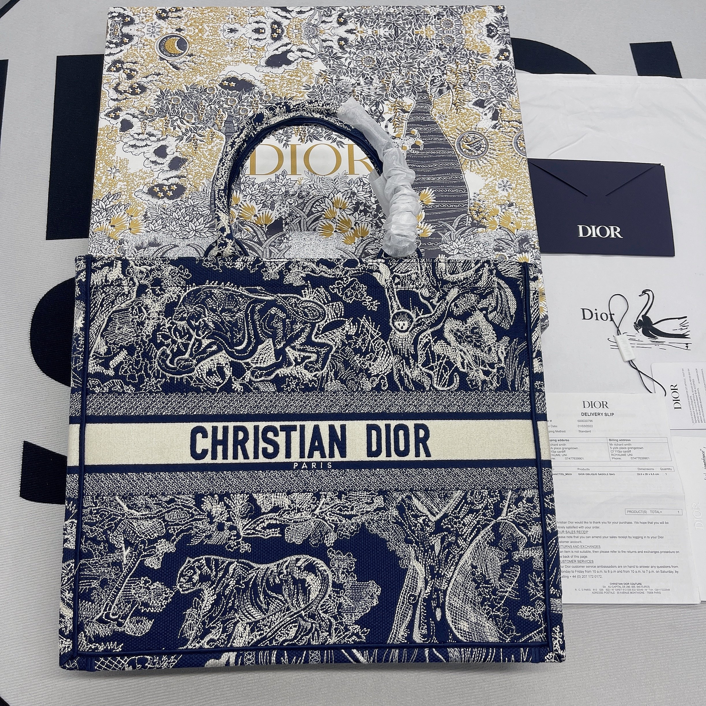 1:1 Replica Christian Dior Large Dior Book Tote Blue Multicolor, For Women, Women’s Handbags 16.5in/42cm CD M1286ZRGO_M928 - Image 11