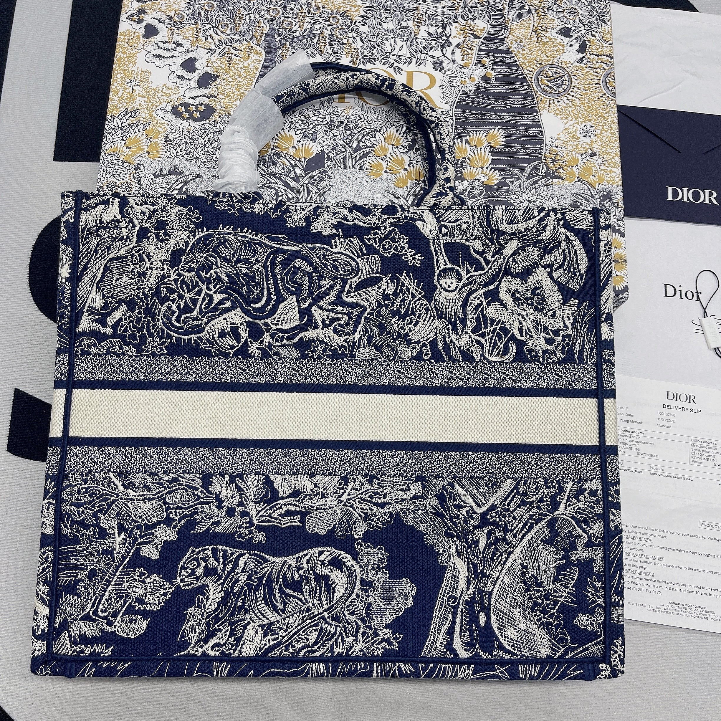 1:1 Replica Christian Dior Large Dior Book Tote Blue Multicolor, For Women, Women’s Handbags 16.5in/42cm CD M1286ZRGO_M928 - Image 2