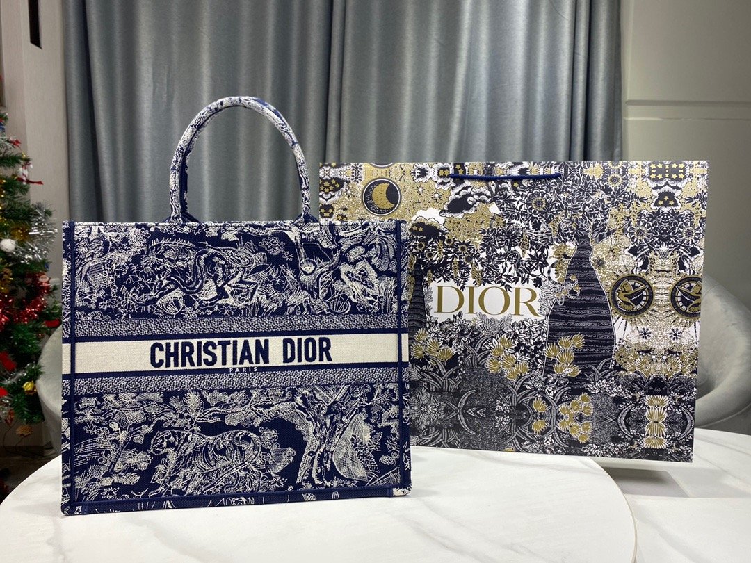 1:1 Replica Christian Dior Large Dior Book Tote Blue Multicolor, For Women, Women’s Handbags 16.5in/42cm CD M1286ZRGO_M928 - Image 9