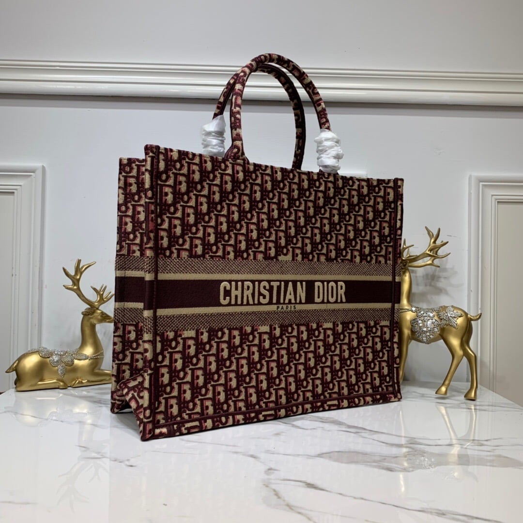 1:1 Replica Christian Dior Large Dior Book Tote Brown For Women 16.5in/42cm CD M1286ZRIW - Image 2