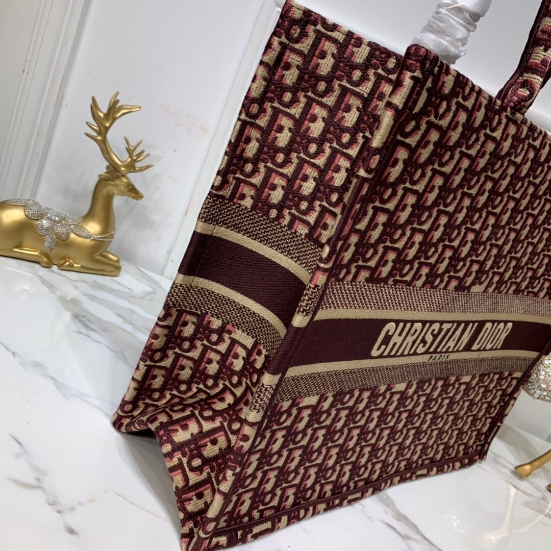 1:1 Replica Christian Dior Large Dior Book Tote Brown For Women 16.5in/42cm CD M1286ZRIW - Image 9