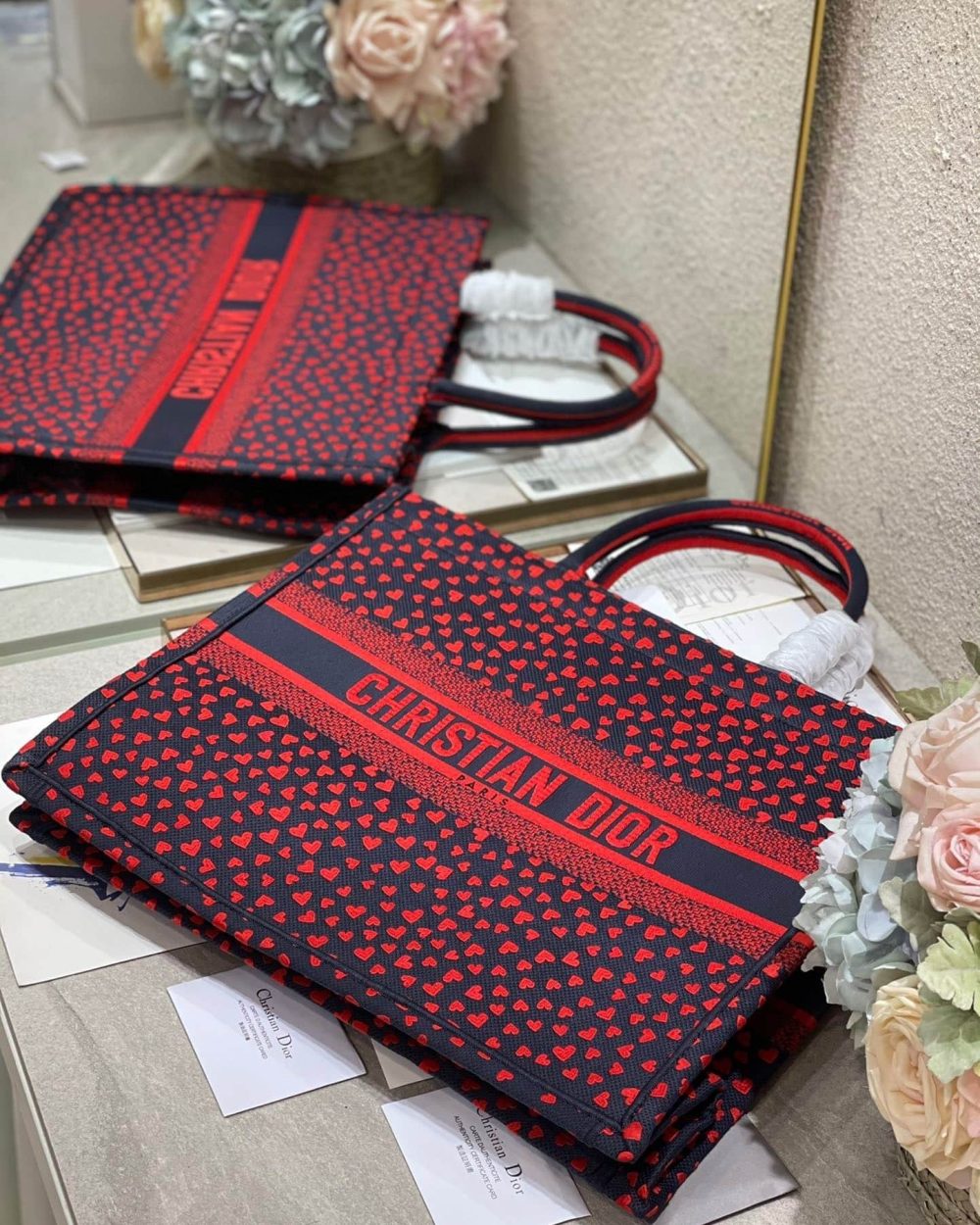 1:1 Replica Christian Dior Large Dior Book Tote Crimson Multicolor, For Women, Women’s Handbags 16.5in/42cm CD