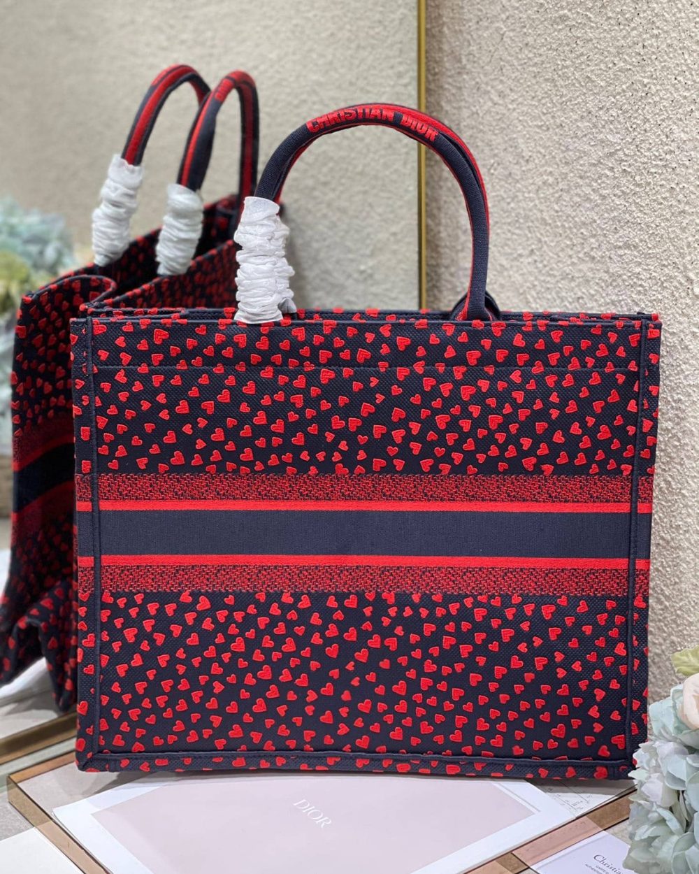 1:1 Replica Christian Dior Large Dior Book Tote Crimson Multicolor, For Women, Women’s Handbags 16.5in/42cm CD