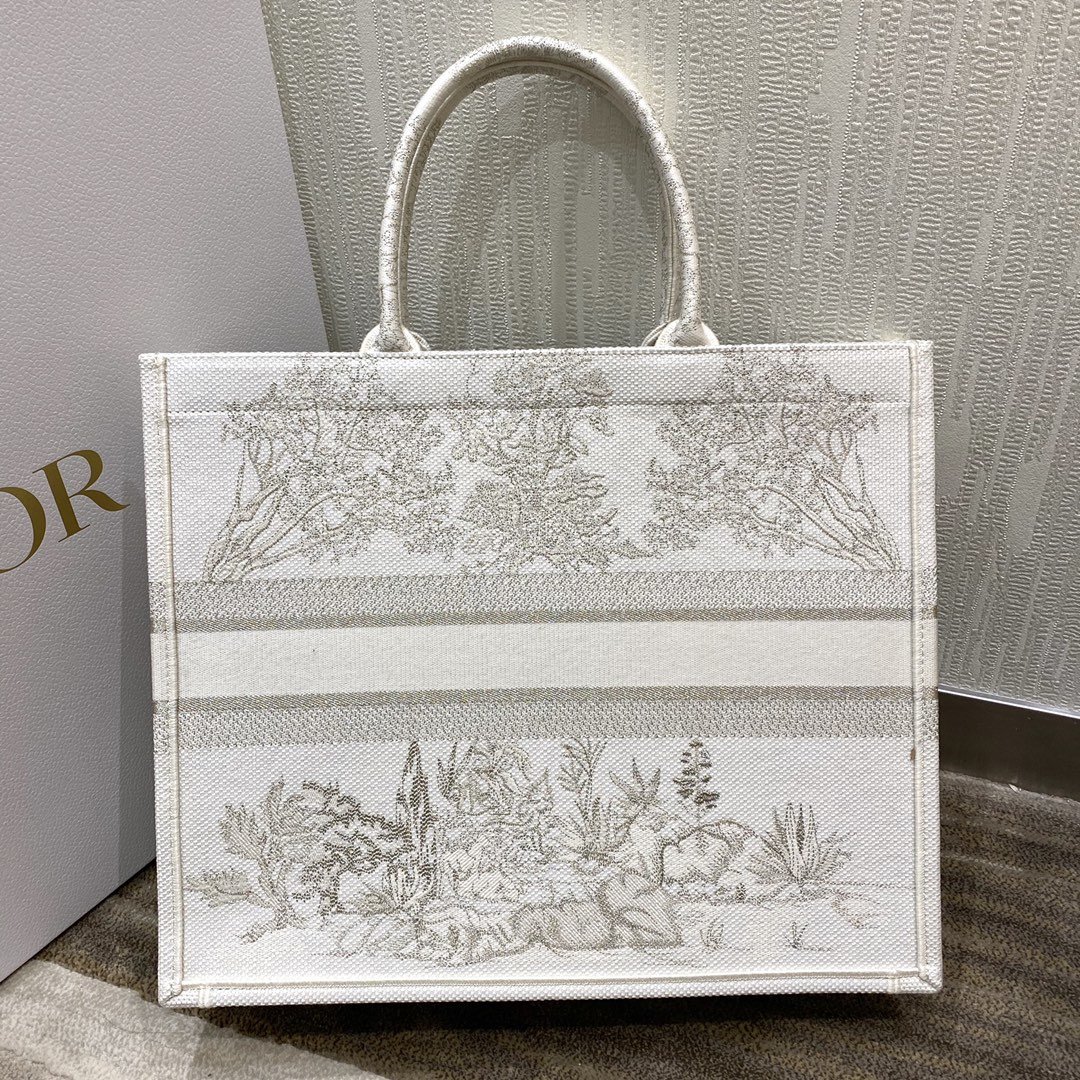 1:1 Replica Christian Dior Large Dior Book Tote Gold-Tone Dior Around The World Stella Embroidery, For Women Women’s Handbags, 42cm CD M1286ZTQL_M01E - Image 2