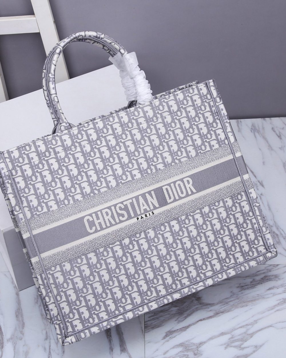 1:1 Replica Christian Dior Large Dior Book Tote Gray, For Women, Women’s Handbags 16.5in/42cm CD M1286ZRIW_M932