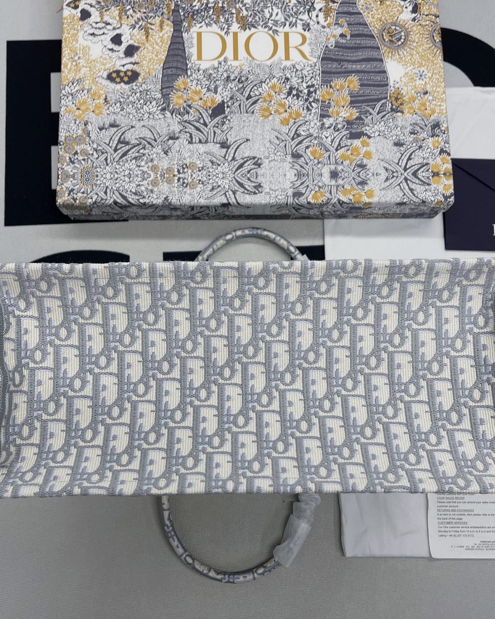 1:1 Replica Christian Dior Large Dior Book Tote Gray, For Women, Women’s Handbags 16.5in/42cm CD M1286ZRIW_M932